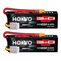 Bateria Lipo HOOVO 4S 14,8V 3300mAh 80C com Conector XT60 (x2) Bateria Lipo HOOVO 4S 14,8V 3300mAh 80C com Conector XT60 (x2)