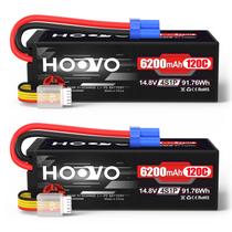 Bateria Lipo HOOVO 4S 14,8V 6200mAh 120C com Conector EC5 (Pacote com 2)