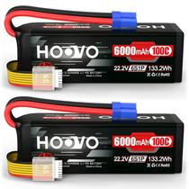 Bateria LiPo HOOVO 6000mAh 22,2V 100C 6S com Conector EC5 (Pacote com 2)