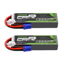 Bateria LiPo OVONIC 8000mAh 7,4V 130C com conector EC5 (pacote com 2)