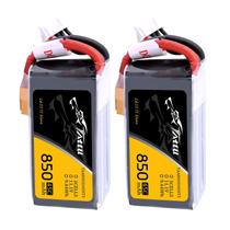 Bateria LiPo TATTU 850mAh 11,1 V 45C 3S com plugue XT30 (2 unidades)