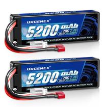 Bateria Lipo URGENEX 7,4 V 5200 mAh 70C com conector Deans T