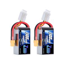 Bateria Lipo Zeee 11,1 V 1300 mAh 120 V 3S com plugue XT60 (pacote com 2)