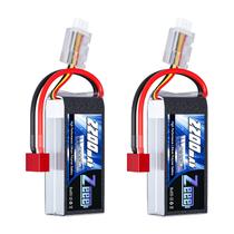 Bateria Lipo Zeee 2S 2200mAh 7,4V 50C com Reatores para Modelos RC