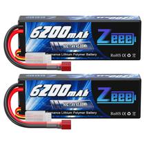 Bateria Lipo Zeee 2S 6200mAh 7,4V 60C com conector T (pacote com 2)