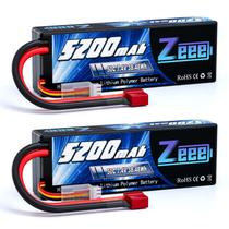 Bateria Lipo Zeee 2S 7,4 V 5200 mAh 50 V com conexão T ao estilo Dean
