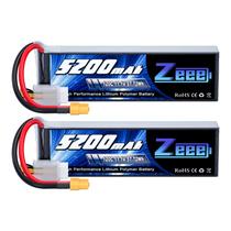 Bateria Lipo Zeee 3S 11,1 V 5200 mAh 120 V com conector XT60 (pacote com 2)