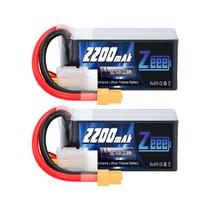 Bateria Lipo Zeee 4S 2200mAh 14,8V 50V com conector XT60 (pacote com 2 unidades)
