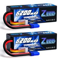 Bateria Lipo Zeee 6200mAh 14,8V 80C com conector EC5 (2 pacotes)