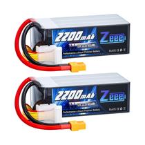 Bateria Lipo Zeee 6S 2200mAh 22,2V 120C - Pacote com 2 - Conector XT60