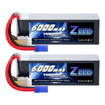 Bateria Lipo Zeee 6S 6000mAh 22,2 V 100 V com conector EC5 (2 unidades)