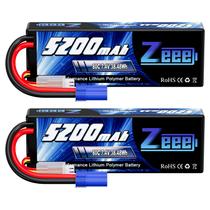 Bateria Lipo Zeee 7,4V 5200mAh 80C 2S com Estojo Rígido e Conector EC5