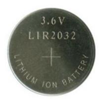Bateria Lir2032 Recarregável 3,6v