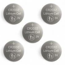 Bateria Lithium Botão CR2032 Alcalina Cartela Com 5 Unidades