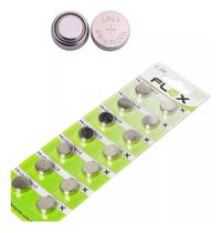 Bateria Lr44 Ag13 Botão Moeda Flex 1 Cartela Com 14 Unidades Controle Remoto