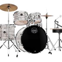 Bateria Mapex Comet 5 peças Branco Rajado Instrumento de percussão