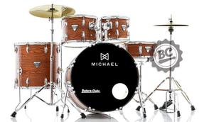 Bateria Michael Trinity Matte Sapel DMT322MSP com Bumbo 22,10,12,16 Ferragens, Pratos e Banco Bateria Michael Trinity Matte Sapel DMT322MSP com Bumbo 22,10,12,16 Ferragens, Pratos e Banco