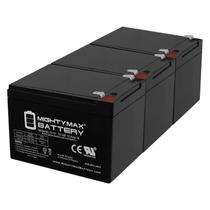 Bateria Mighty Max ML12-12F2 12V 12Ah F2 Kit com 3 unidades