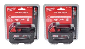 Bateria Milwaukee M18 18V 5Ah XC de capacidade estendida, pacote com 2 Bateria Milwaukee M18 18V 5Ah XC de capacidade estendida, pacote com 2