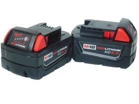 Bateria Milwaukee M18 REDLITHIUM XC 5 Ah, íon de lítio, 18 V, pacote com 2 unidades Bateria Milwaukee M18 REDLITHIUM XC 5 Ah, íon de lítio, 18 V, pacote com 2 unidades