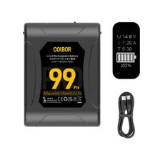 Bateria Mini V-mount Colbor Power 99 Pro Com Visor 6875mah 14.4v