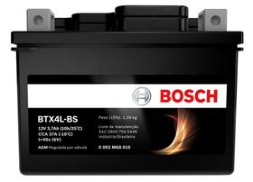 Bateria Moto 12v 4ah Bosch Btx4l-bs