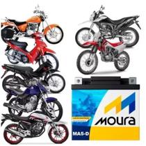 Bateria Moto 5ah Amperes 12V Fan Titan Bros YBR Biz 125 150 160 Moura Envio Já