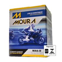 Bateria Moto 6ah 12V Selada Moura MA6D Honda Titan Biz Bros Fan Yamaha Ybr Fazer