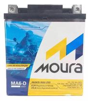 Bateria Moto 6ah Amperes MA6-D MOURA