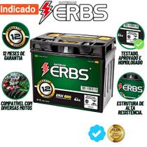 Bateria Moto Erbs 6AH 6 Amperes ERX 6BS Cg 160 Fan Titan 125 Job Cargo KS ES ESD Bros 150 Ybr Crosser Biz 100 110 1 ANO