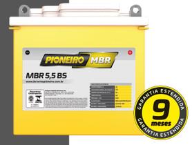 Bateria Moto Pioneiro 12V-5,5Ah MBR 5,5-BS PARA MOTOS YBR/RD REF. 12N5.5-3B