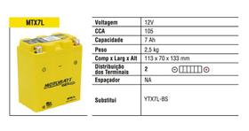 Bateria motobatt gel mtx7l