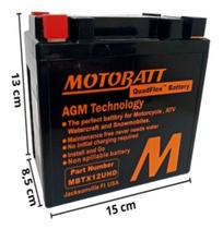 Bateria Motobatt Mbtx12u Harley Sportster 883 1200 Ytx14l-bs