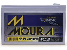Bateria moura estacionária para alarmes e no-break 12v 9ah
