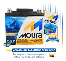 Bateria Moura MA5D 5Ah I Original Selada I NF Para Honda Titan Fan Biz Bros 125 150 160 Pronta Entrega com Garantia