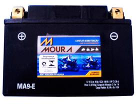 Bateria Moura Moto 9Ah MA9E Selada AGM GSX Blade Shadow