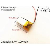 Bateria Mp3 Caneta 100 Mah 3,7v Fone De Ouvido 2 Fios -