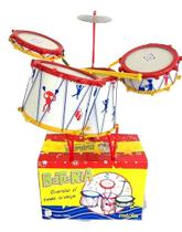 Bateria musical infantil 4 tambores e 1 prato tabum - Tabum brinquedos