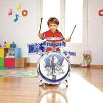 Bateria Musical Infantil Mini Tambor Baqueta Prato Tambores Violão Guitarra Microfone Cavaco Teclado
