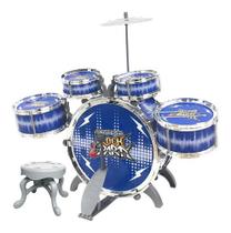 Bateria Musical Infantil Rock Party 52cm Completa Banqueta