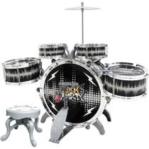 Bateria Musical Infantil Rock Party 52cm Completa Banqueta
