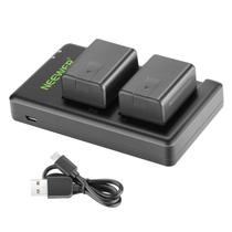 Bateria Neewer VW-VBT190 (2 pacotes/1950mAh) com carregador USB duplo
