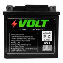 Bateria P/ Motos - Volt 5VT Selada - 12 Volts 5 Amperes (Ah) - Biz 110i Biz 125 CG 125 Fan Titan Bros 125 Pop 110