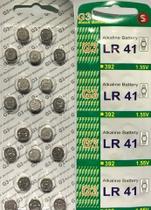 Bateria P/ Relogios G3 LR41 392/192/736 1,55V (1 cart c/ 20)