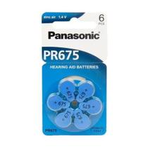 Bateria Panasonic Auditiva Zinc-Air PR-675H Cartela com 06 Unidades