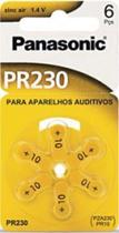 Bateria Panasonic Auditiva Zinc-Air PR230H / PR-230 / 10 (Amarela) - Cartela com 06 Unidades