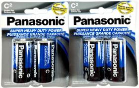 Bateria Panasonic tamanho C Super Heavy Duty Zinc Carbon 4Pc