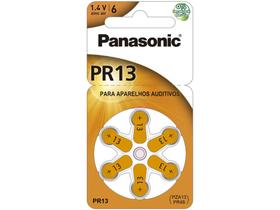 Bateria para Aparelho Auditivo 13 Panasonic - Zinc Air PR-13H 6 Unidades