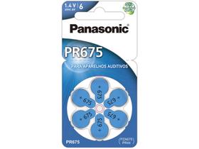 Bateria para Aparelho Auditivo 675 Panasonic - Zinc Air PR-675H 6 Unidades