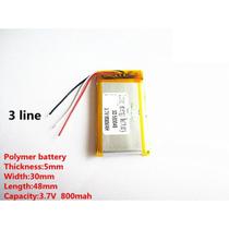 Bateria Para caixa Som C/ 3,7v 800mah 5mm X 30mm X 48mm k